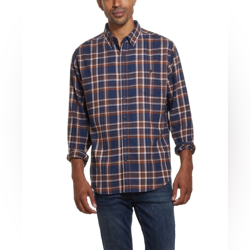 Weatherproof Vintage Antique Plaid
Flannel Shirt Estate Blue